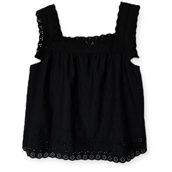 GAP X Doen Black Sleeveless Eyelet Top - Picture 10 of 15